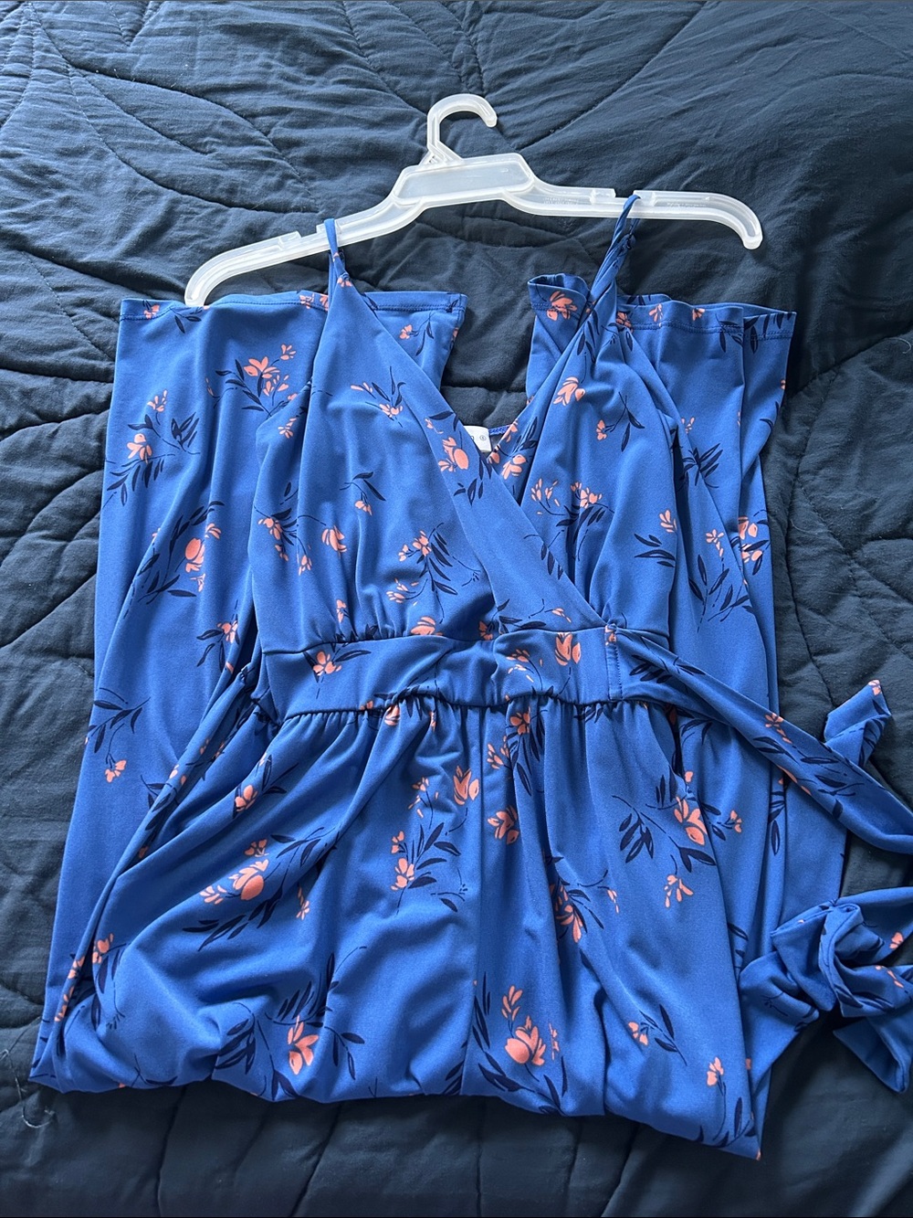 Blue Floral Jumpsuit